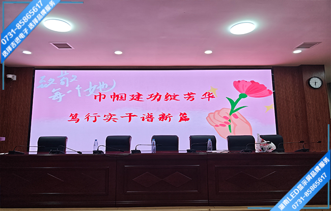 衡陽白沙洲工業(yè)園某學(xué)校報告廳LED顯示屏